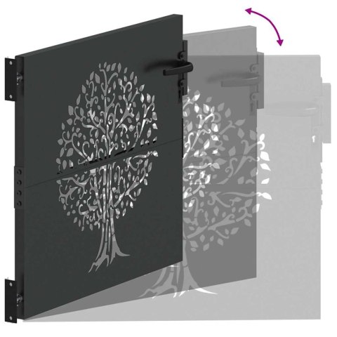 Brama ogrodowa, Bramka ogrodowa 85x75 cm z cortenu w designie drzewa Lumarko!