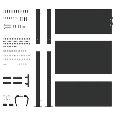 Brama ogrodowa Czarny 105 x 125 cm Stal Malowana Proszkowo Lumarko!