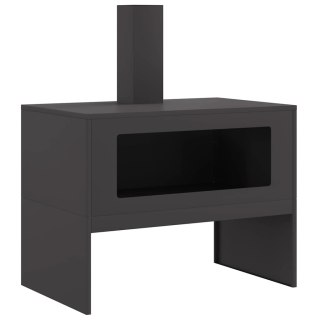 Kominek z kominem Czarny 80x50x96 cm Stal Lumarko!