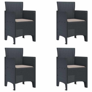 Krzesło Ogrodowe 4 pcs Antracyt 53 x 49 x 85 cm PP Lumarko!