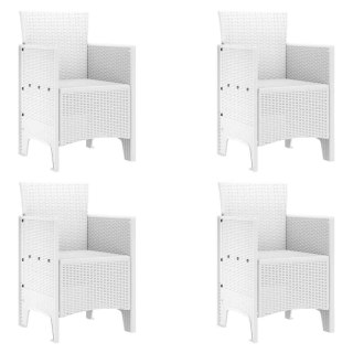 Krzesło Ogrodowe 4 pcs Biały 53 x 49 x 85 cm PP Lumarko!