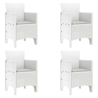 Krzesło Ogrodowe 4 pcs Biały 53 x 49 x 85 cm PP Lumarko!