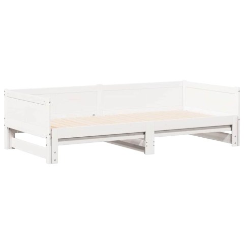 Łóżko dzienne białe 90x200 cm z litego drewna sosnowego Lumarko!