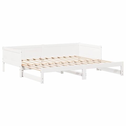 Łóżko dzienne białe 90x200 cm z litego drewna sosnowego Lumarko!
