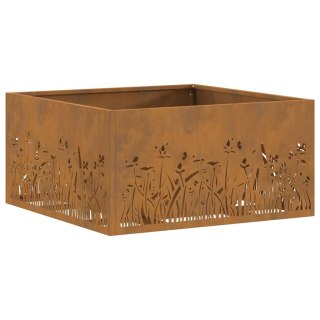 Ognisko Kwadratowe 60x60x30 cm ze Stali Zardzewiałej Lumarko!