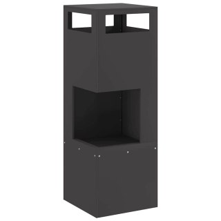 Ognisko Kwadratowe Czarne 35x35x100 cm Stal Lumarko!
