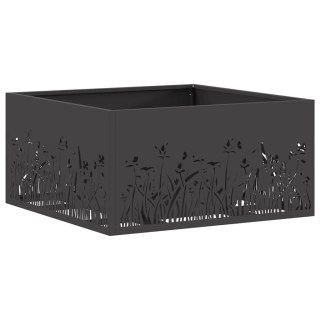 Ognisko Kwadratowe Czarne 60x60x30 cm Stal Lumarko!
