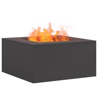 Ognisko Kwadratowe Czarny 60x60x30 cm Stal Lumarko!