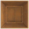 Ognisko kwadratowe brązowe 60x60x35 cm ze stali zwietrzałej Lumarko!