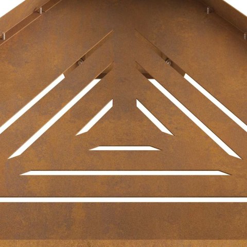 Kominek z kominami vidaXL 50x43x52 cm ze stali odpornej na warunki atmosferyczne Lumarko!