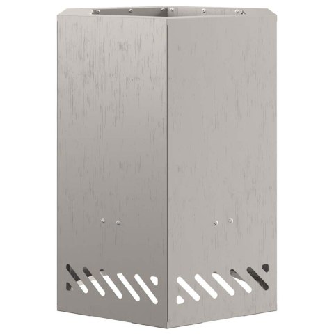 Bezdymny Ognisko Sześciokątne 38x38x51 cm Stal Wietrzejąca Lumarko!