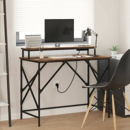 Biurko Wędzony dąb 100 x 50 x 86.5 cm Materiał drewnopochodny Lumarko!