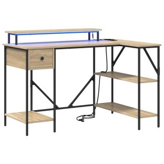 Biurko dąb sonoma 120 x 79 x 86.5 cm Materiał drewnopochodny Lumarko!