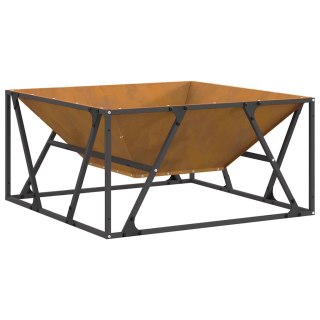 Ognisko Kwadratowe 80x80x40 cm Stal Wietrzejąca Lumarko!