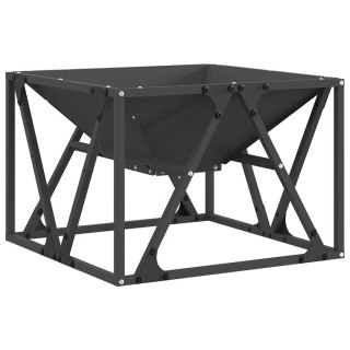 Ognisko Kwadratowe Czarny 50x50x35 cm Stal Lumarko!