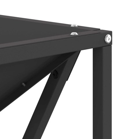 Ognisko Kwadratowe Czarny 50x50x35 cm Stal Lumarko!