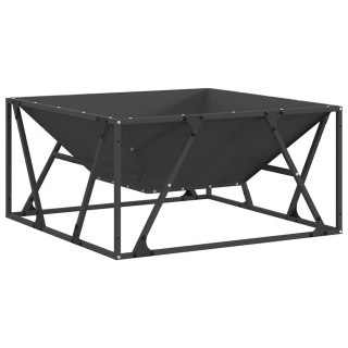 Ognisko Kwadratowe Czarny 80x80x40 cm Stal Lumarko!