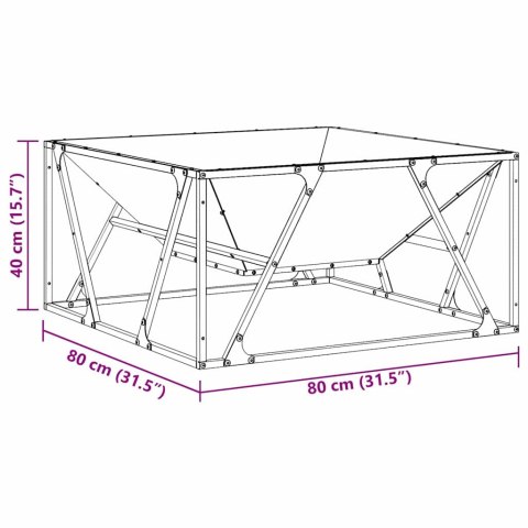 Ognisko Kwadratowe Czarny 80x80x40 cm Stal Lumarko!
