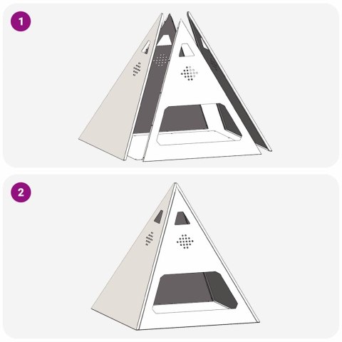 Ognisko Piramida Czarne 50x50x51 cm Stal Lumarko!