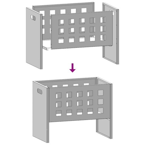 Ognisko Prostokątne 50x30x40 cm ze Stali Opatrzonej Lumarko!