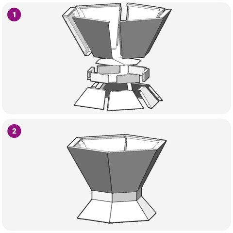 Ognisko Sześciokątne 50x50x40 cm Stal Czasu Lumarko!