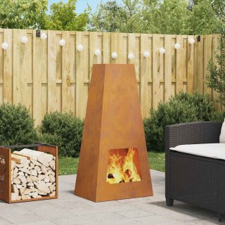 Ognisko 50x35x100 cm Stal wietrzejąca Lumarko!