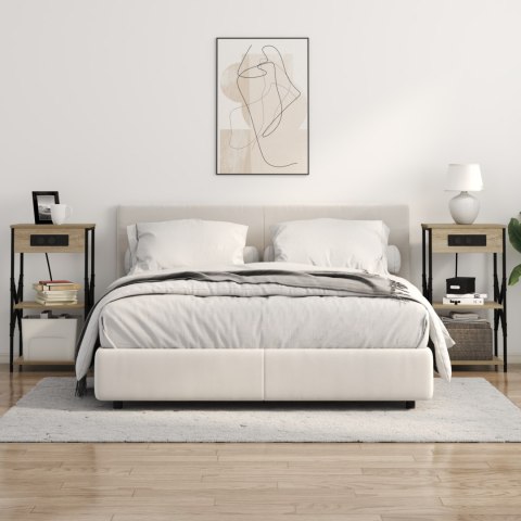 VidaXL Szafka Nocna z półką 2 szt. Dąb Sonoma 41 x 31 x 76 cm