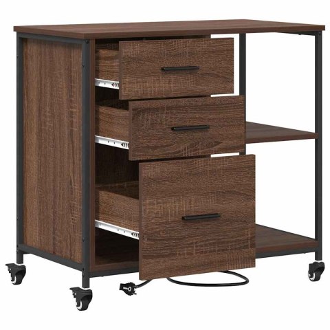 VidaXL Szafka z Stacją Ładowania 76 x 41 x 72 cm Drewno inżynieryjne