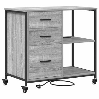 VidaXL Szafka z Stacją Ładowania 76 x 41 x 72 cm Drewno inżynieryjne