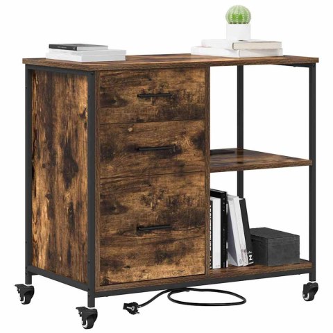 VidaXL Szafka z Stacją Ładowania 76 x 41 x 72 cm Drewno inżynieryjne