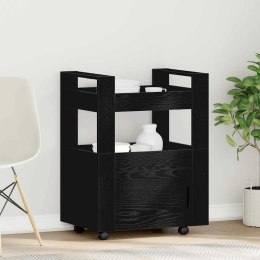 Wózek kuchenny Czarny dąb 60x45x80 cm Drewno inżynieryjne Lumarko!