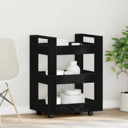 Wózek kuchenny Czarny dąb 60x45x80 cm z drewna inżynieryjnego Lumarko!