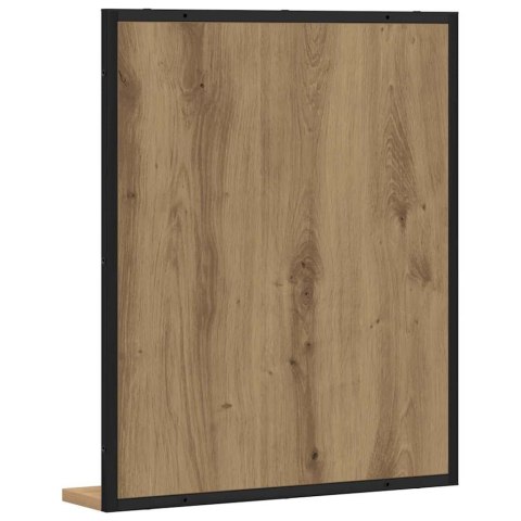 Lustro łazienkowe w kolorze dębu rzemieślniczego 50x12x60 cm z drewna inżynieryjnego Lumarko!
