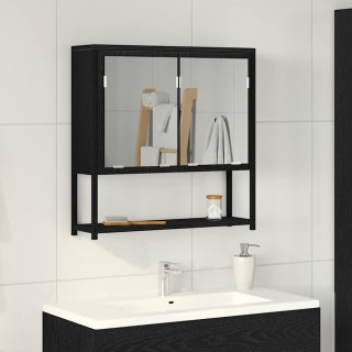 Szafka Lustro Łazienkowa Czarny Dąb 60x16x60 cm Drewno inżynieryjne Lumarko!