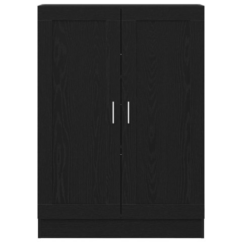 Szafka na książki w czarnym dębie 82,5x30,5x115 cm z drewna inżynieryjnego Lumarko!