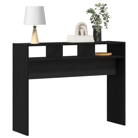 Stół konsolowy vidaXL Czarny Dąb 105x30x80 cm z drewna inżynieryjnego Lumarko!