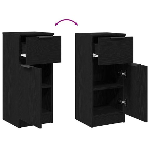 Kredens Czarny Dąb 30x30x70 cm Drewno inżynieryjne Lumarko!