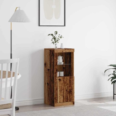 Szafka z oświetleniem LED Stare drewno 41x37x100 cm Lumarko!