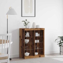 Szafka z oświetleniem LED Stare drewno 41x37x100 cm Lumarko!