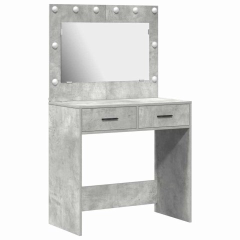 Toaletka vidaXL z oświetleniem LED Szary beton 78,5x41x135 cm Lumarko!