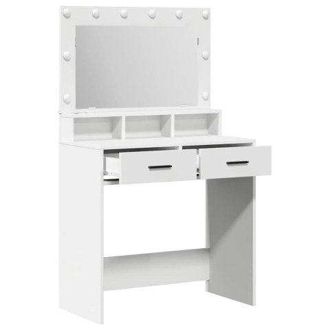 Toaletka vidaXL z oświetleniem LED, Biała, 79x41x135 cm Lumarko!