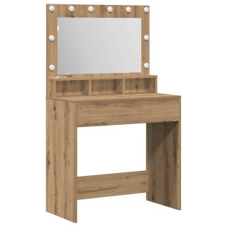 Toaletka z oświetleniem LED, Dąb rzemieślniczy, 79x41x135 cm Lumarko!