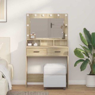 Toaletka z podświetleniem LED, Sonoma Dąb, 79x41x135 cm Lumarko!