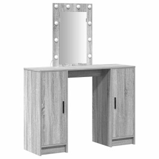 Toaletka z oświetleniem LED w Szarym kolorze Sonoma - 102x33x135 cm Lumarko!