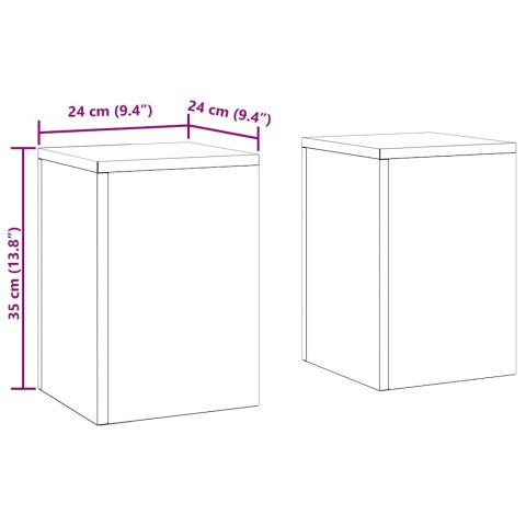 Stojaki na rośliny 2 pcs Rdzawy 24 x 24 x 35 cm Lumarko!