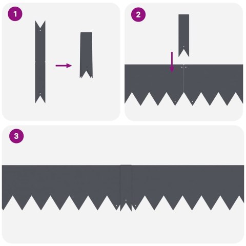 Krawędzie ogrodowe 50 sztuk Antracyt 100 x 0,5 x 15 cm z plastiku. Lumarko!