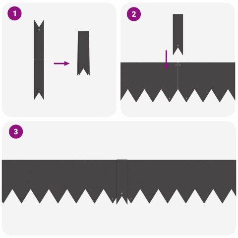 Krawędzie trawnika 20 sztuk, Czarny, 100x0,5x15 cm, Plastikowe Lumarko!