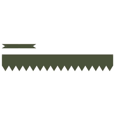 Krawężniki Trawnika 30 sztuk, kolor oliwkowy, wymiary 100 x 0,5 x 15 cm, stalowe Lumarko!