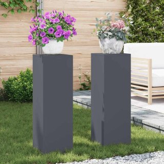 Stojaki na rośliny 2 pcs Antracyt 24 x 24 x 75 cm Stal Lumarko!