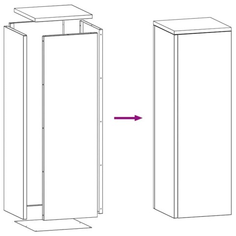 Stojaki na rośliny 2 pcs Antracyt 24 x 24 x 75 cm Stal Lumarko!